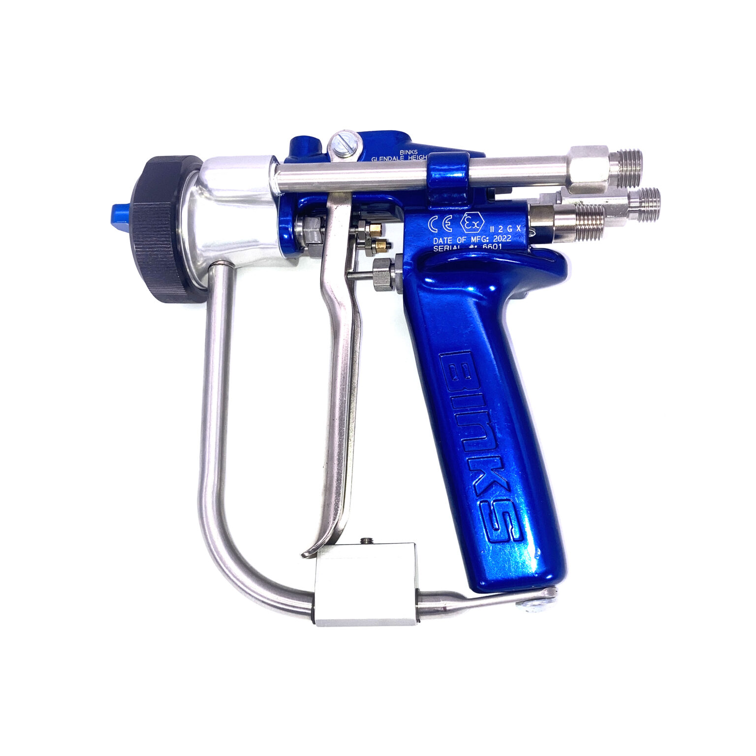 Binks 102-3610 External Mix “Century LEL” Spray Gun, Less Material Tip ...