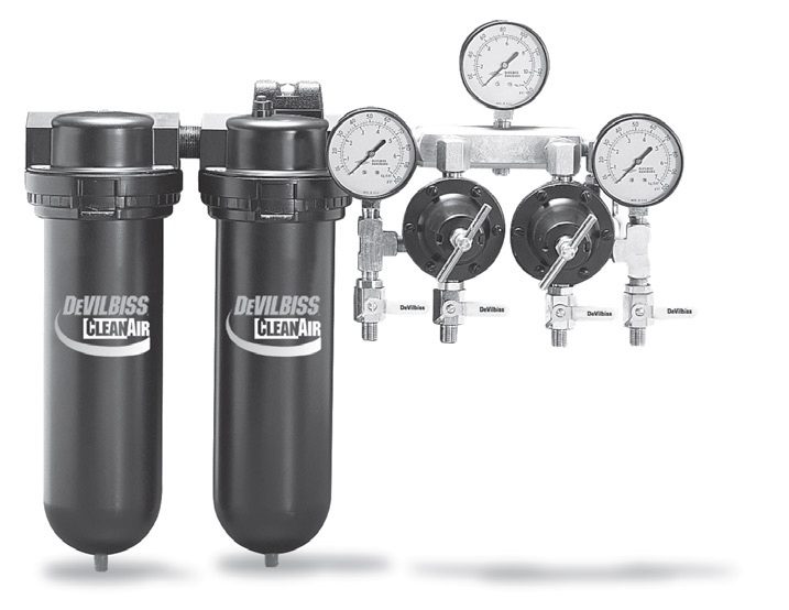 Devilbiss HFRL-513 CleanAir Coalescer Filter-Regulator Unit, 3/4" NPTF Inlet